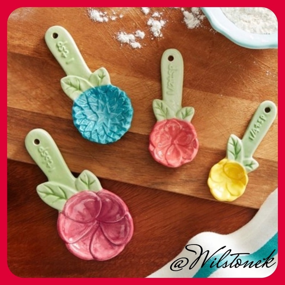 The Pioneer Woman Figural Floral 4 piece measuring spoons